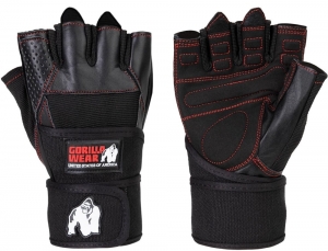 GorillaWearDallasWristWrapHandschoenen-FitnessHandschoenen-ZwartRodeStiksels-S
