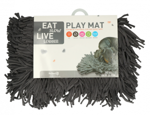 EatSlowLiveLongerPlayMatGrey