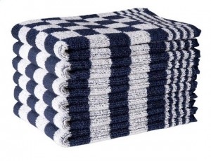 KeukenhanddoekSetvan6stuksVanBadstof50x50cmKatoenKeukendoekBlauw-Wit