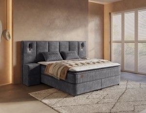 OpbergboxspringCrestaXLincl2nachtkasten-antraciet