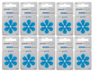 PowerOneHoorapparaatbatterijP675blauw60stuks