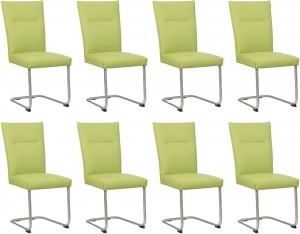 Setvan8FelgroenelerenRetro-pootrondrvs-ToledoLeerLimefelgroenleer