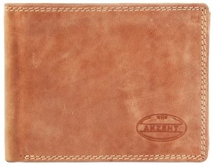 HerenportemonneeLeerAkzentBruinUsedLook
