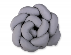MySweetBabyBedBoxbumperKnot-Antraciet-KnotPillowL180cm-H20cm