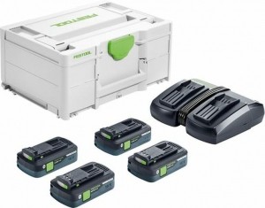 FestoolSYS18V4x40TCL6DUOEnergieset4x40AhInSystainer