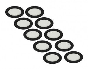 LEDInbouwspot5WZwartRondWarmWitWaterdichtIP6510-Pack