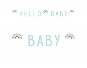 Jep-PartyHelloBabyRegenboogMint250cmLetterSlinger438006