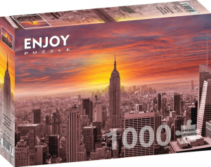 SunsetOverNewYorkSkylinePuzzel1000stukjes