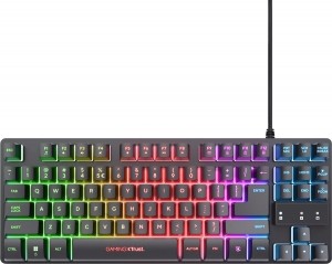 TrustGXT833Thado-BedraadGamingToetsenbord-Tenkeyless-QWERTY-Zwart
