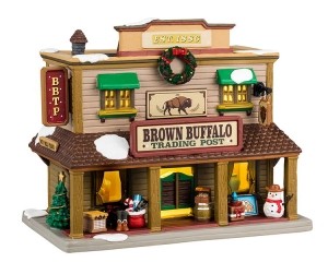 BrownBuffaloTradingPost16x25x25cmKersthuisje-Lemax