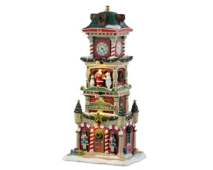 KerstdorpminiatuurTheVillageSquareClockTower14x19x34cm-Lemax