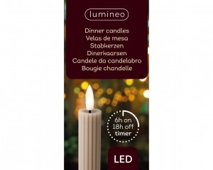 LEDdinerkaarsd2h24cmlgrswwt2stIIIkerst-Lumineo