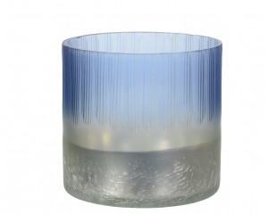 Theelichthouderglasl8b8h75cmblauw-Decoris