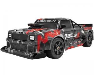 MaverickQuantumRFlux184WD4SbrushlessracetruckRTR-GrijsRood