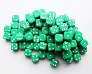 Dobbelstenen16mm-Groen100stuks