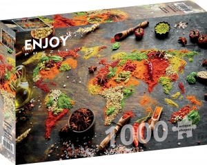 WorldMapinSpicesPuzzel1000stukjes
