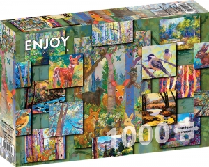 WoodlandCollagePuzzel1000stukjes