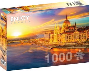 HungarianParliamentatSunset-BudapestPuzzel1000stukjes