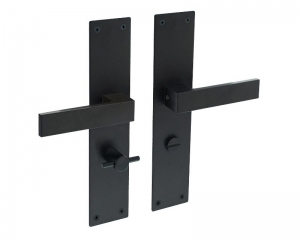 IntersteelDeurkrukAmsterdamopschildmettoilet-badkamersluiting638mm-matzwart