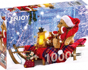 TeddyBearswithChristmasHatsPuzzel1000stukjes