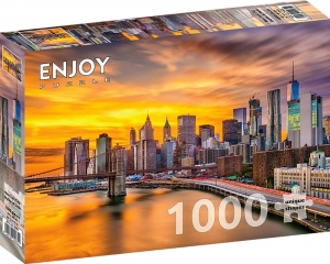 NewYorkCitySkylineatDuskPuzzel1000stukjes