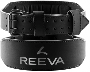 ReevaLiftingBeltvanMicrofiberLeer-Halterriem-6mm-Zwart-XS