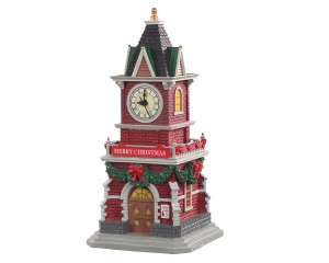 Tannenbaumclocktowerbo15vKersthuisjeLEMAX-Lemax