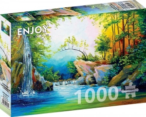 IntheWoodsneartheWaterfallPuzzel1000stukjes