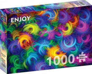 AbstractNeonFeathersPuzzel1000stukjes