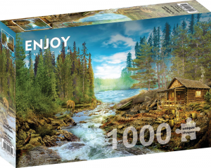 ALogCabinbytheRapidsPuzzel1000stukjes