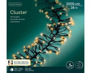 Ledcluster28meter3000LEDzwartduoLumineo-Lumineo