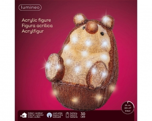 LEDegell235b19h24cmbruinkoelwitkerstverlichtingLumineo-Lumineo