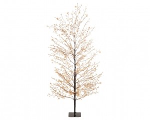 Classicwarm1350Micro-LEDverlichteboompvczwartH150cmLumineo-Lumineo