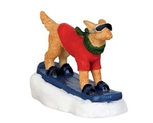 KerstfiguurSnowboardingdogLEMAX-Lemax