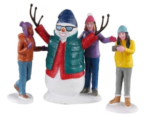 Snowmanselfiesetof4kerstfiguurLEMAX-Lemax