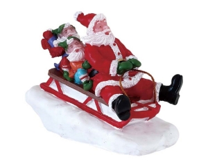 KerstfiguurSleddingwithsantaLEMAX-Lemax