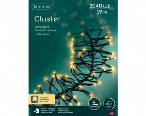 Ledcluster19meter2040LEDzwartsoftgoldLumineo-Lumineo