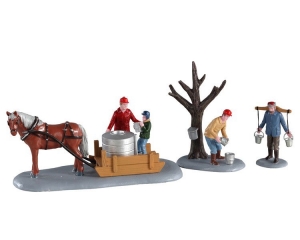 Maplesyrupseasonsetof3kerstfiguurLEMAX-Lemax