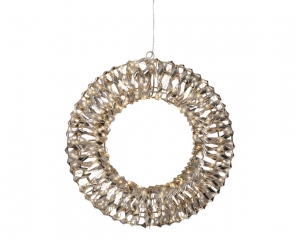 Warmwit400Micro-LEDflashverlichtekransframegouddia38cmLumineo-Lumineo