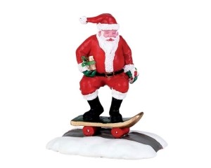 KerstfiguurSkateboardsantaLEMAX-Lemax
