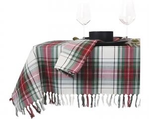 TafelkleedTafelkleedXmastartan150x250cmwhiteUniqueLiving-Uniqueliving