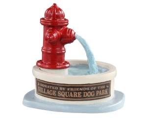DogparkwaterfountainkerstfiguurLEMAX-Lemax