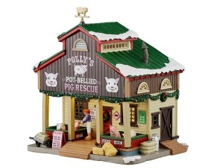 KerstdorpminiatuurPollysPot-belliedPigRescue19x26x27cm-Lemax