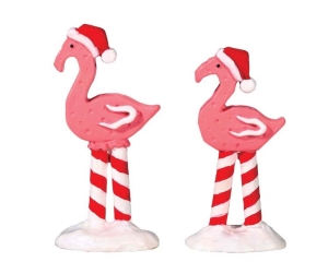 KerstfiguurPinkflamingossetof2LEMAX-Lemax