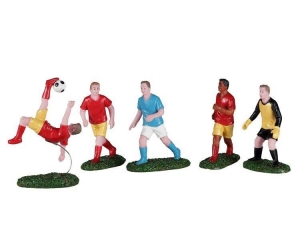 Playingsoccersetof5kerstfiguurLEMAX-Lemax
