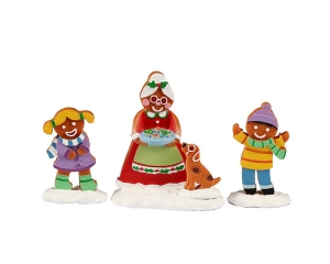 MrsClausAndCookiesSetOf3KerstfiguurtjeLEMAX-Lemax