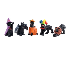 Halloweencatssetof5-Lemax