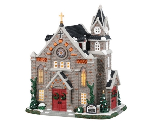 StLukeSChurchKersthuisjeLEMAX-Lemax