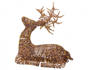 Classicwarm360Micro-LEDverlichterendierwickerbruinH88cmLumineo-Lumineo