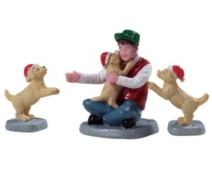 Newpuppiessetof3kerstfiguurLEMAX-Lemax